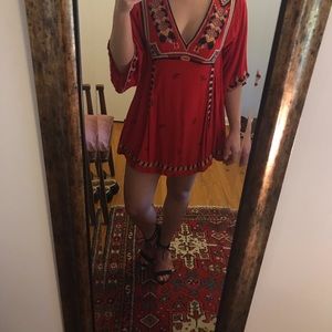 Free People Red Mini Dress
